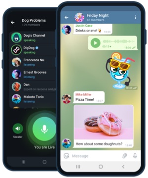 Telegram per Android — anteprima interfaccia